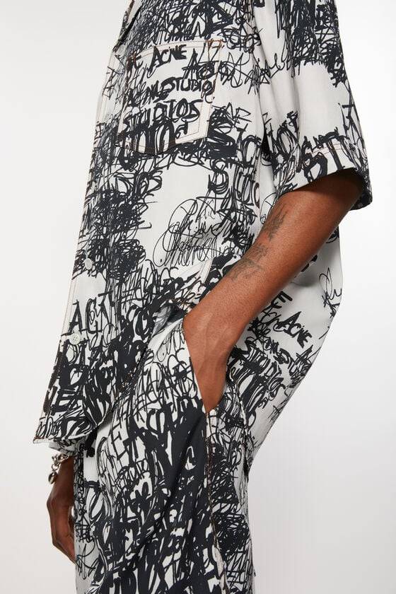 Acne Studios Bedrucktes Hemd Mit Knopfleiste