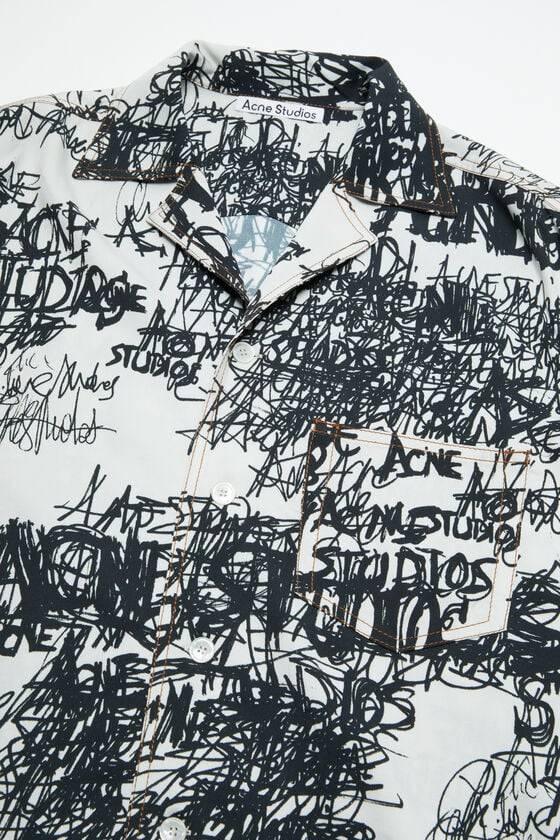 Acne Studios Bedrucktes Hemd Mit Knopfleiste