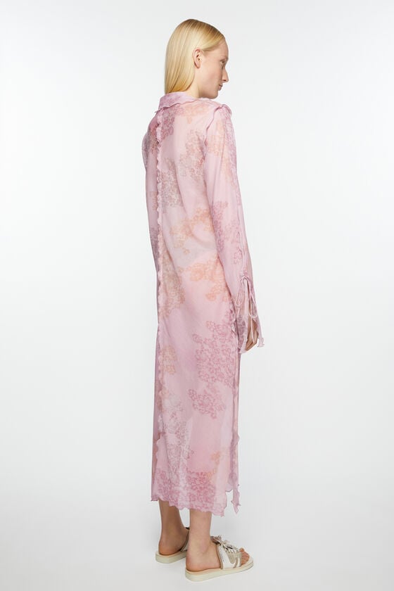 Acne Studios Bedrucktes Kleid Aus Chiffon