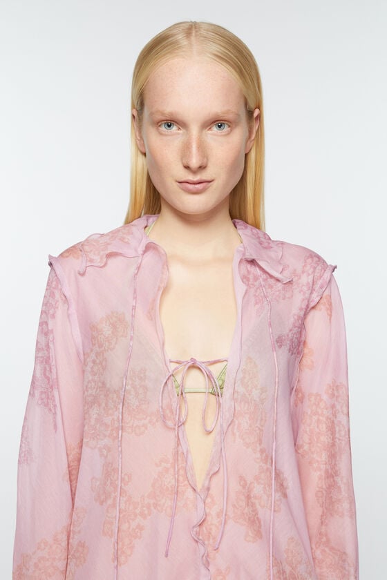 Acne Studios Bedrucktes Kleid Aus Chiffon