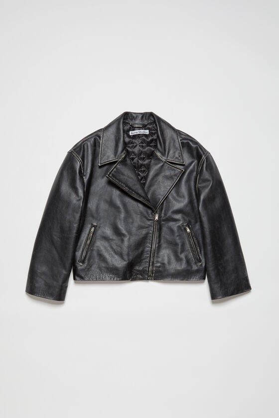 Acne Studios Bikerjacke Aus Geschliffenem Leder