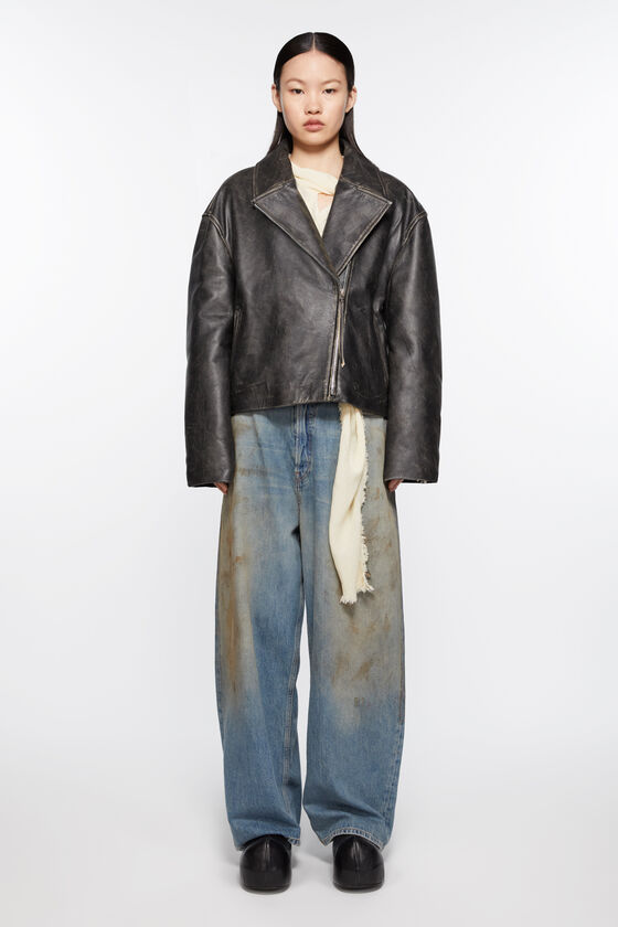 Acne Studios Bikerjacke aus geschliffenem Leder