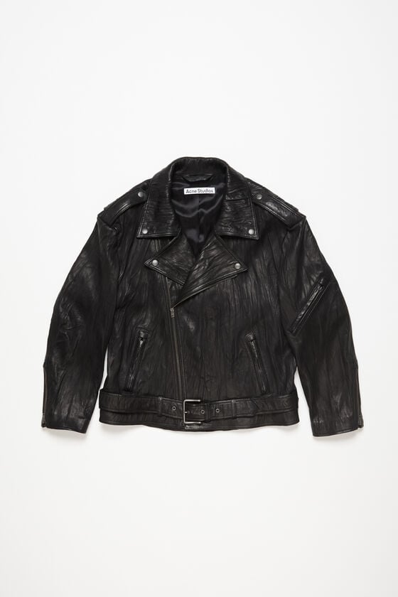 Acne Studios Bikerjacke Aus Zerknittertem Leder