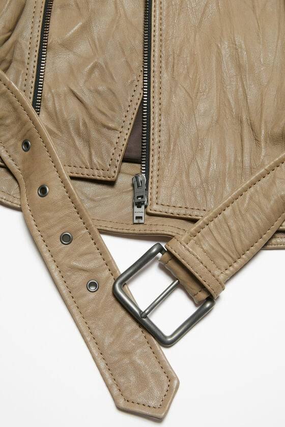 Acne Studios Bikerjacke Aus Zerknittertem Leder