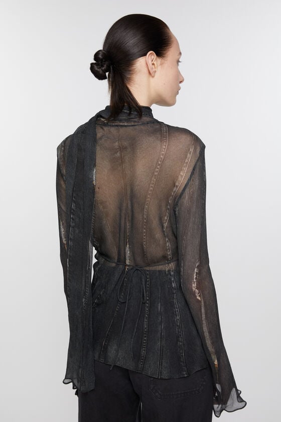 Acne Studios Bluse Aus Crêpe Mit Schal