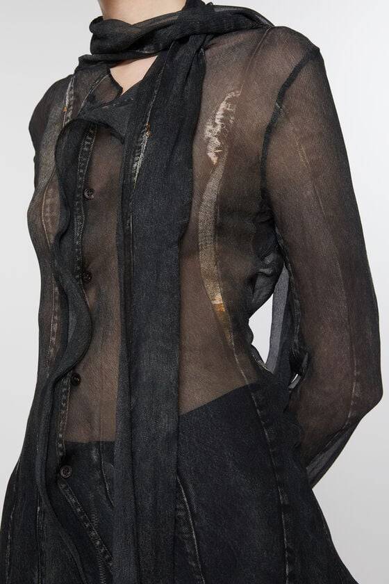 Acne Studios Bluse Aus Crêpe Mit Schal