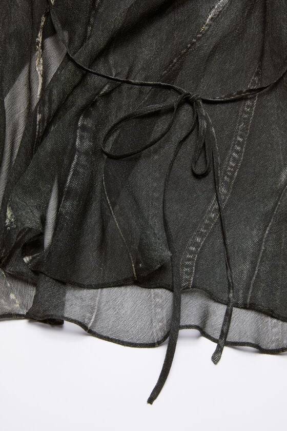 Acne Studios Bluse Aus Crêpe Mit Schal