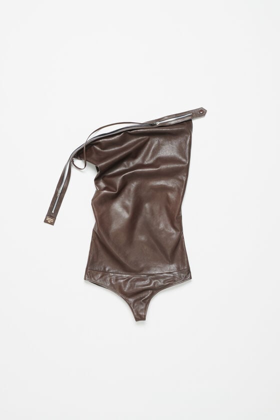 Acne Studios Bodysuit Aus Leder Laufsteg-Show