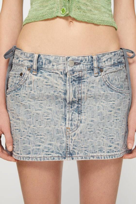 Acne Studios Denim-Minirock Mit Monogramm