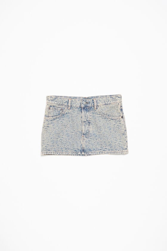 Acne Studios Denim-Minirock Mit Monogramm