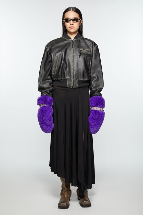 Acne Studios Flauschige Fäustlinge Mit Schnalle