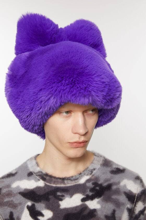 Acne Studios Flauschige Mütze Mit Schleife