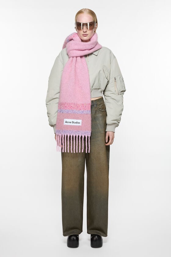 Acne Studios Fransen-Schal Mit Logo