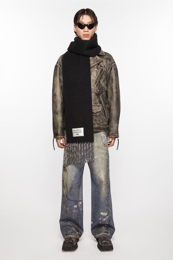 Acne Studios Fransen-Schal Mit Logo