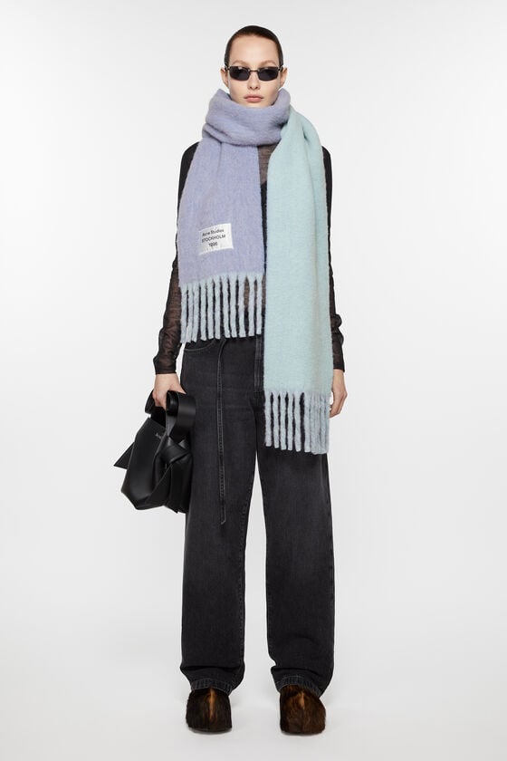 Acne Studios Fransen-Schal Mit Logo