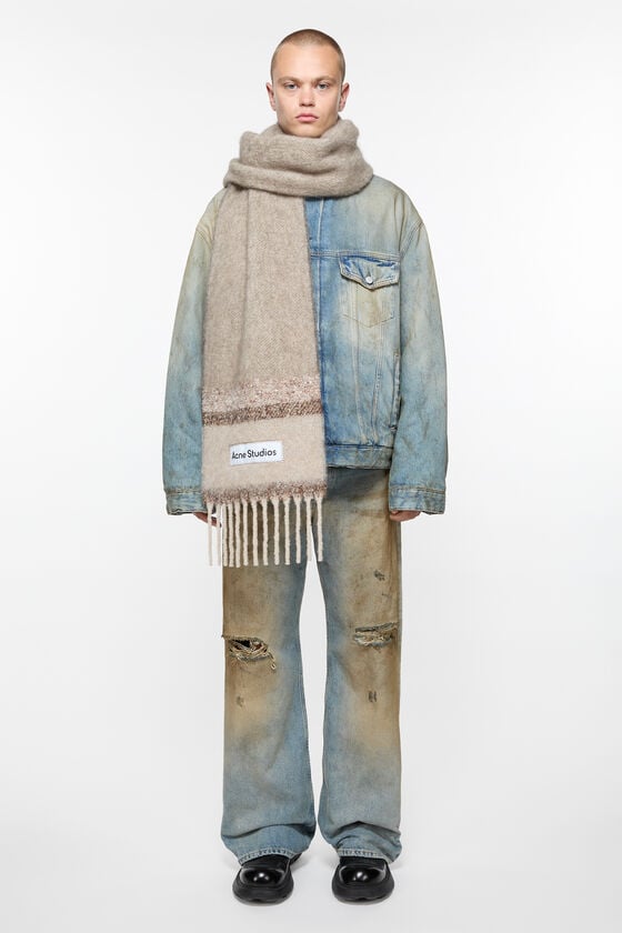 Acne Studios Fransen-Schal Mit Logo