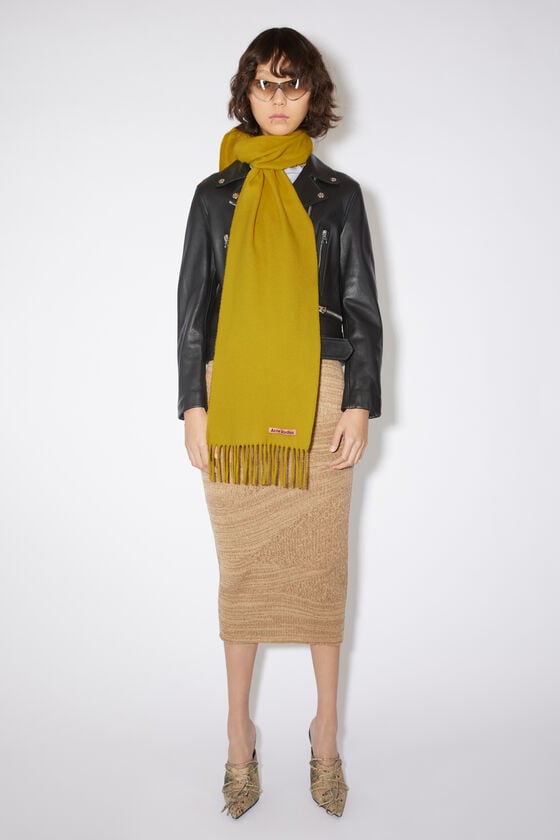 Acne Studios Fringe Wool Scarf - Skinny