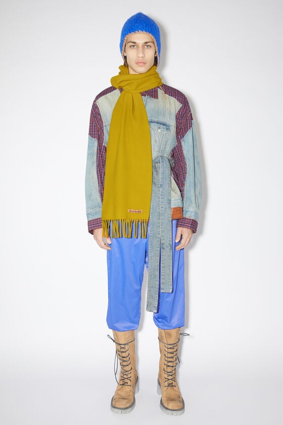 Acne Studios Fringe Wool Scarf - Skinny