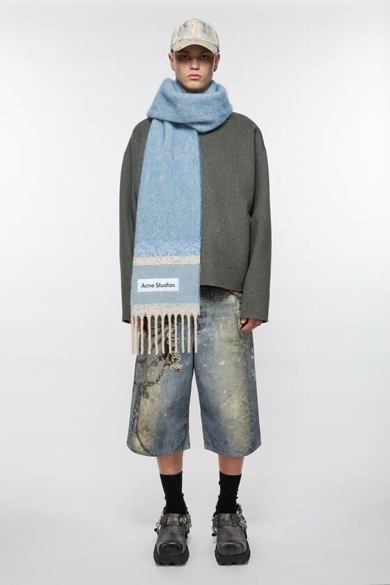 Acne Studios Fringed Scarf Logo