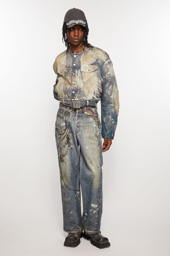 Acne Studios Gecroppte Denimjacke