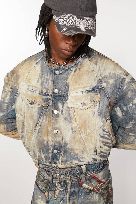 Acne Studios Gecroppte Denimjacke