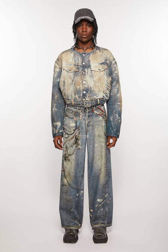 Acne Studios Gecroppte Denimjacke