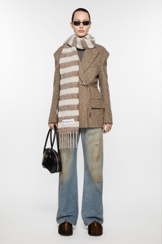 Acne Studios Gestreifter Alpaka-Schal - Schmal