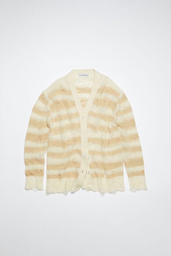 Acne Studios Gestreifter Cardigan Im Used-Look