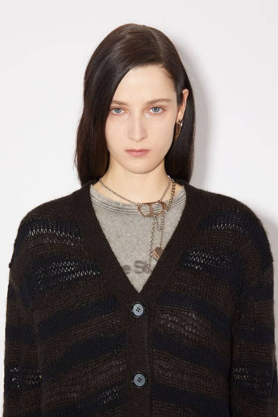 Acne Studios Gestreifter Cardigan Im Used-Look