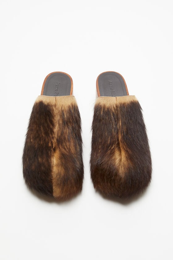 Acne Studios Haarige Holzclogs