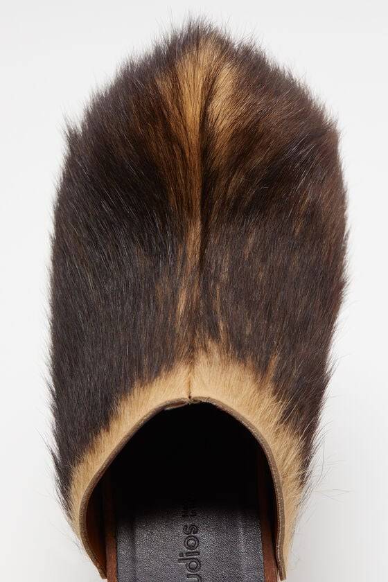 Acne Studios Haarige Holzclogs