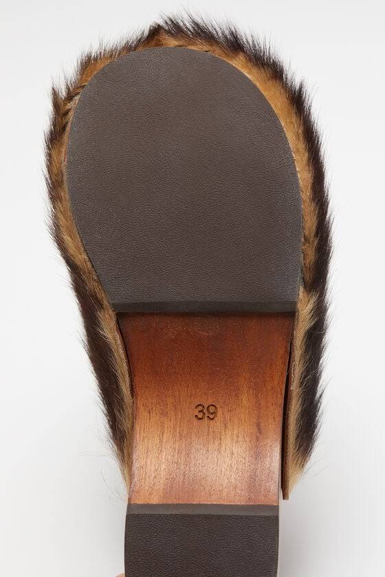 Acne Studios Haarige Holzclogs