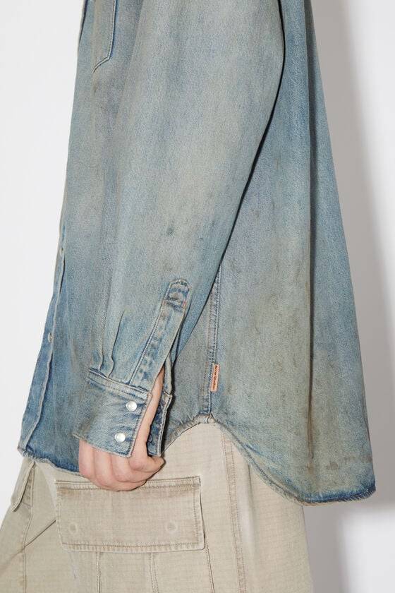 Acne Studios Jeanshemd Mit Knopfleiste
