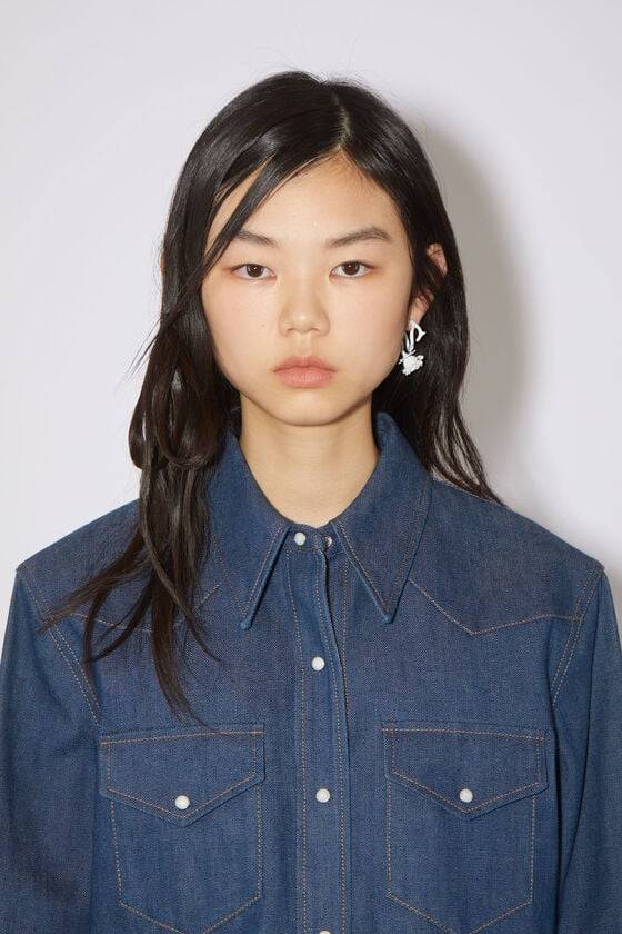 Acne Studios Jeanshemd Mit Knopfleiste