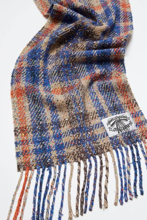 Acne Studios Karierter Fransenschal