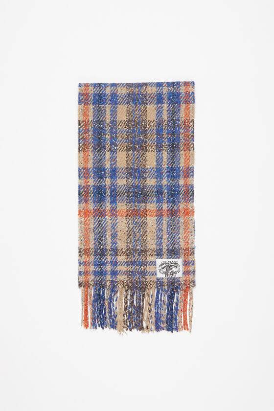 Acne Studios Karierter Fransenschal