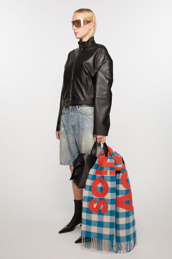 Acne Studios Karierter Logo-Schal