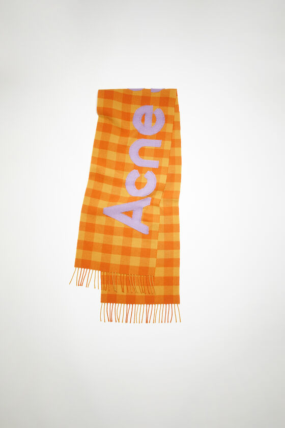 Acne Studios Karierter Logo-Schal
