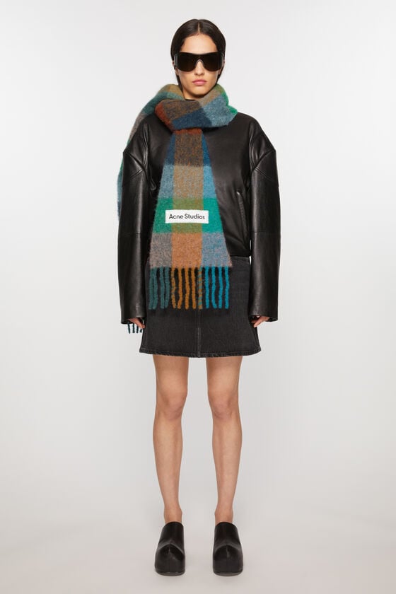 Acne Studios Karierter Schal Aus Mohair