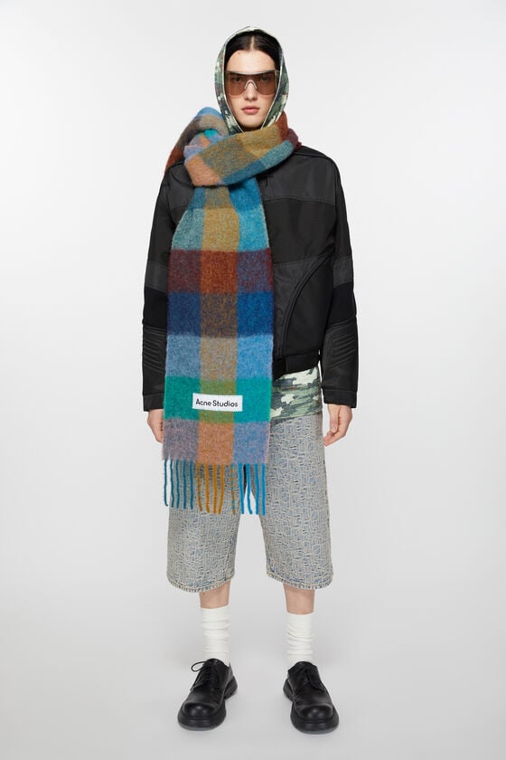 Acne Studios Karierter Schal Aus Mohair