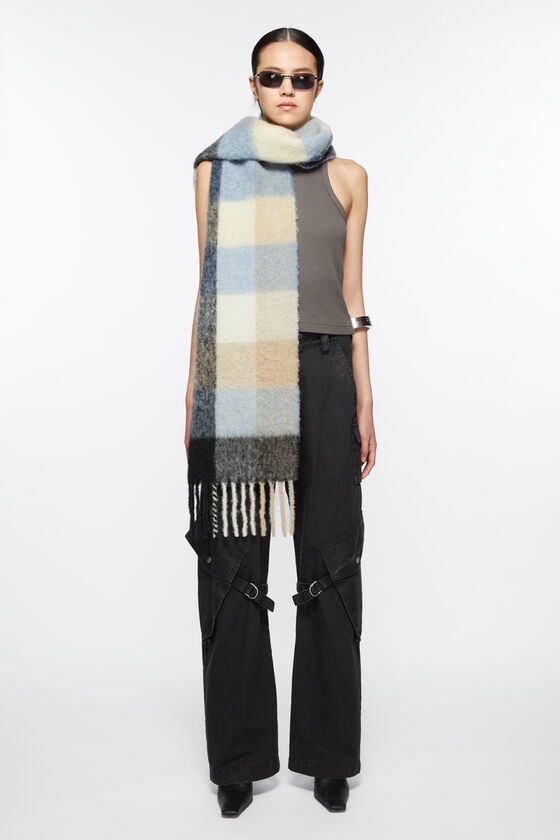 Acne Studios Karierter Schal Aus Mohair