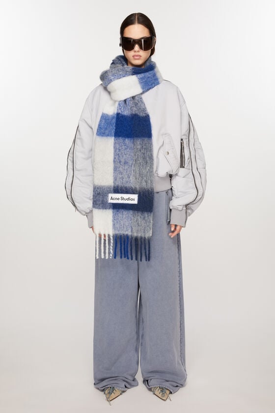 Acne Studios Karierter Schal Aus Mohair