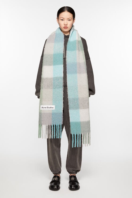 Acne Studios Karierter Schal Aus Mohair