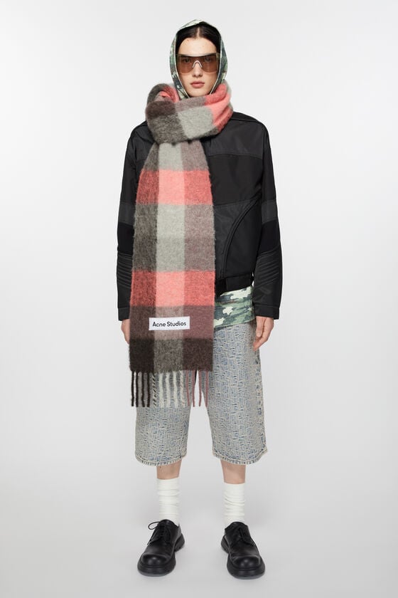 Acne Studios Karierter Schal Aus Mohair