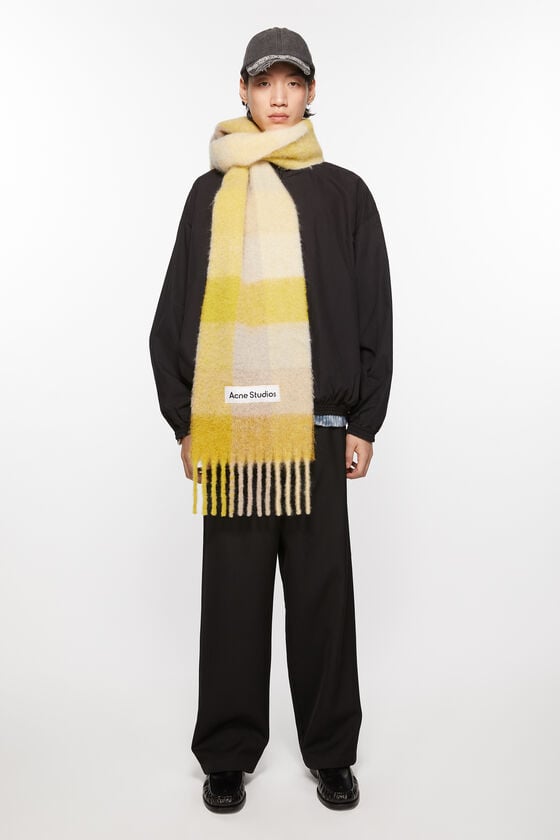 Acne Studios Karierter Schal Aus Mohair