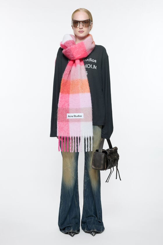 Acne Studios Karierter Schal Aus Mohair