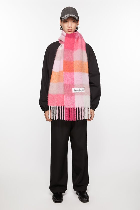 Acne Studios Karierter Schal Aus Mohair