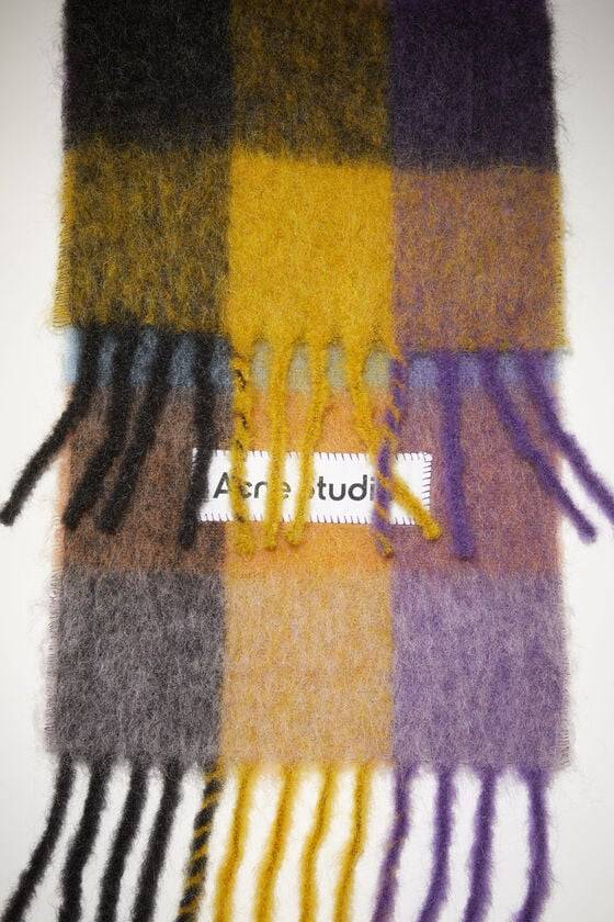 Acne Studios Karierter Schal Aus Mohair