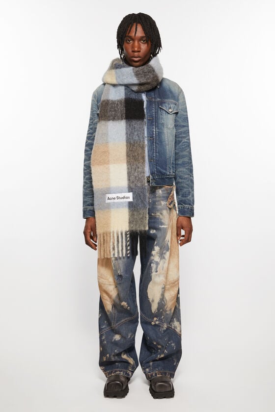 Acne Studios Karierter Schal Aus Mohair