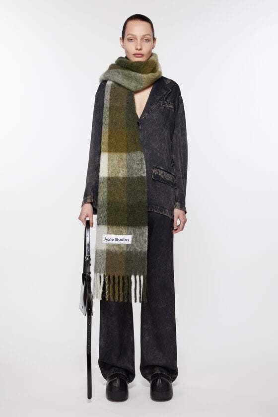 Acne Studios Karierter Schal Aus Mohair